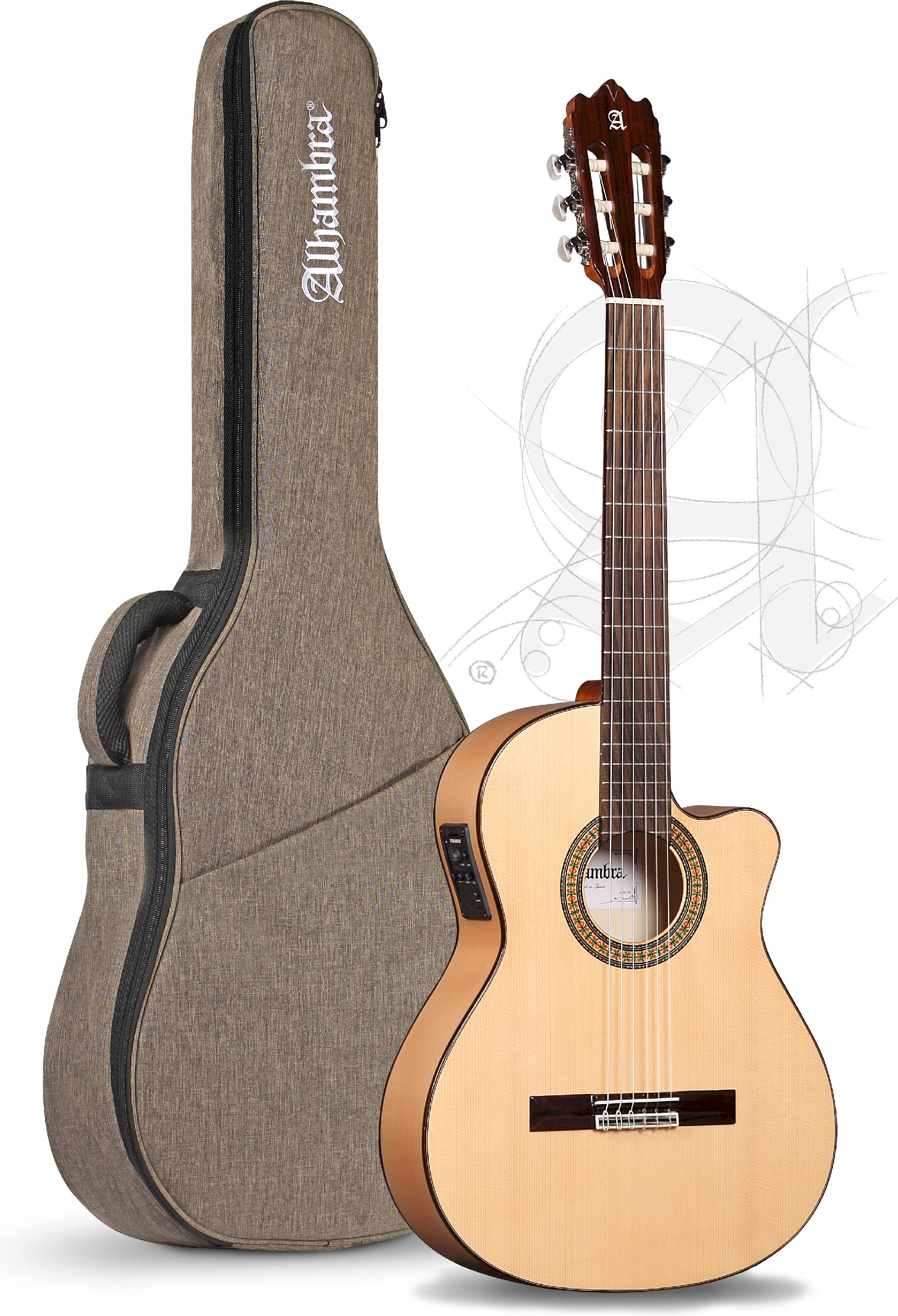 Alhambra 3F CW E1 Flamenco inkl. Tasche – Bild 6
