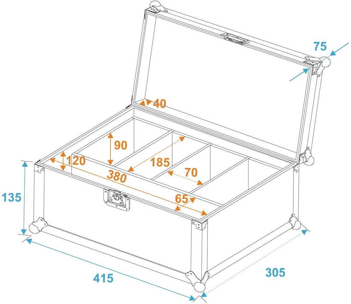 ROADINGER Flightcase 4x AKKU Flat Light 1 – Bild 5