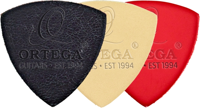 Ortega ukulele picks leather 3 pieces