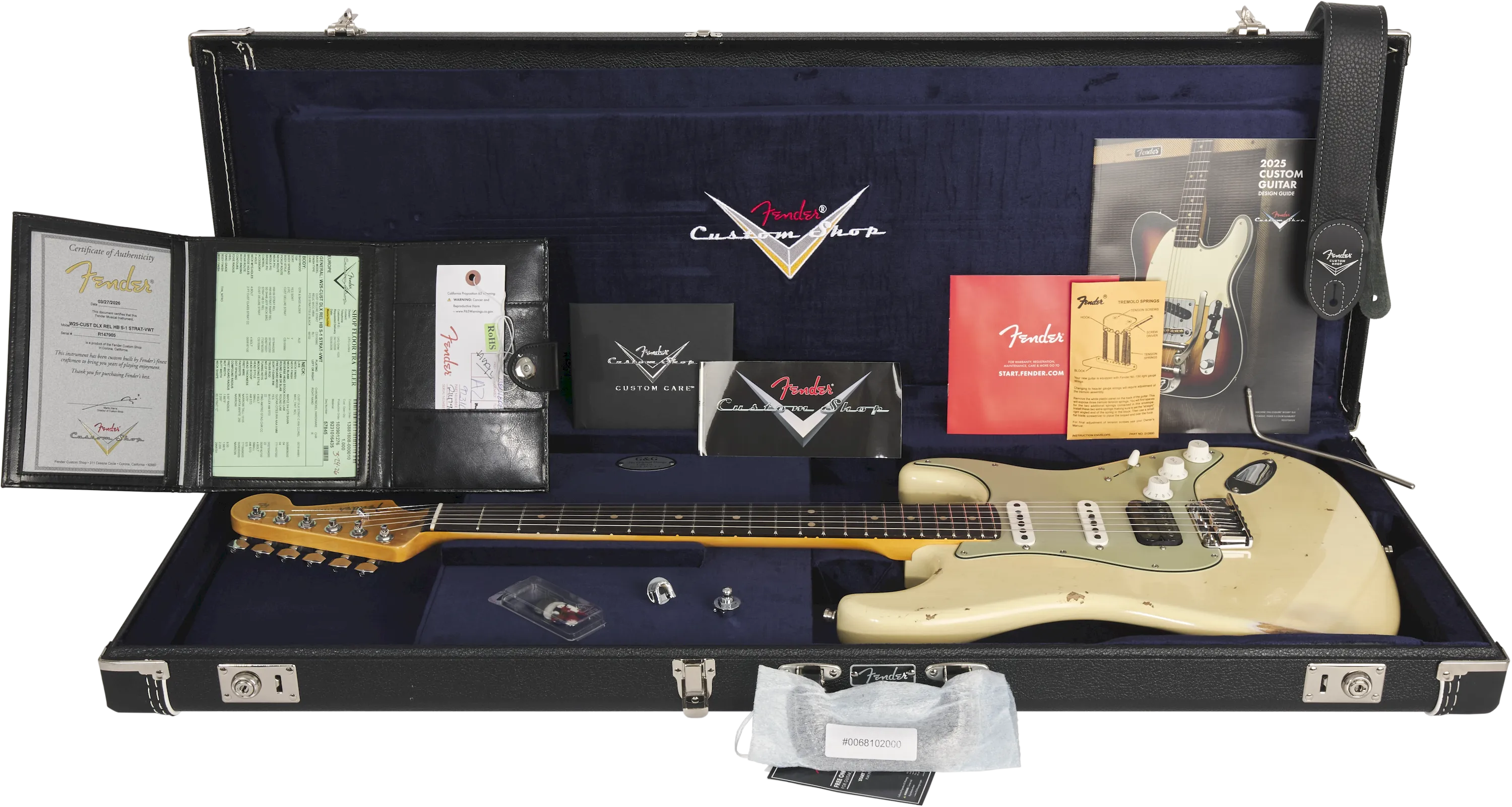 Fender Custom Shop Deluxe HB S-1 Strat Relic Vintage White – Bild 9