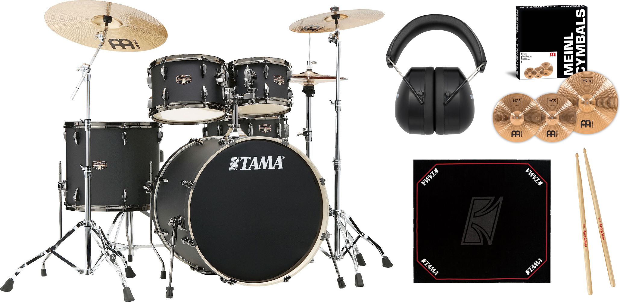 Tama Imperialstar Bundle - Blacked Out Black 22"