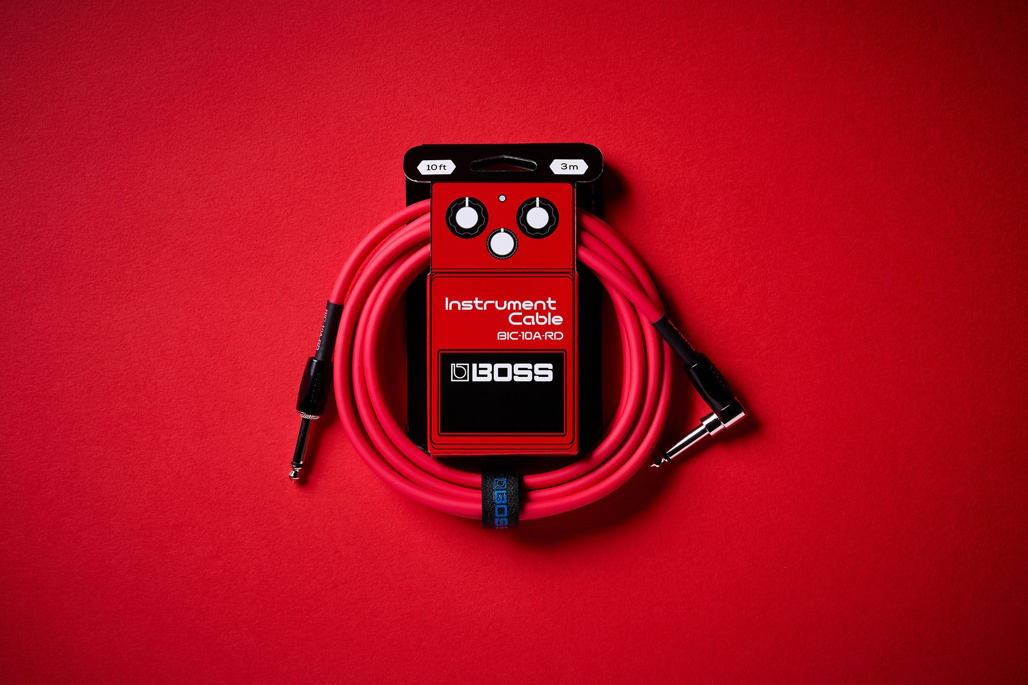 Boss Kabel BIC-10A-RD winkel/gerade Red 3m