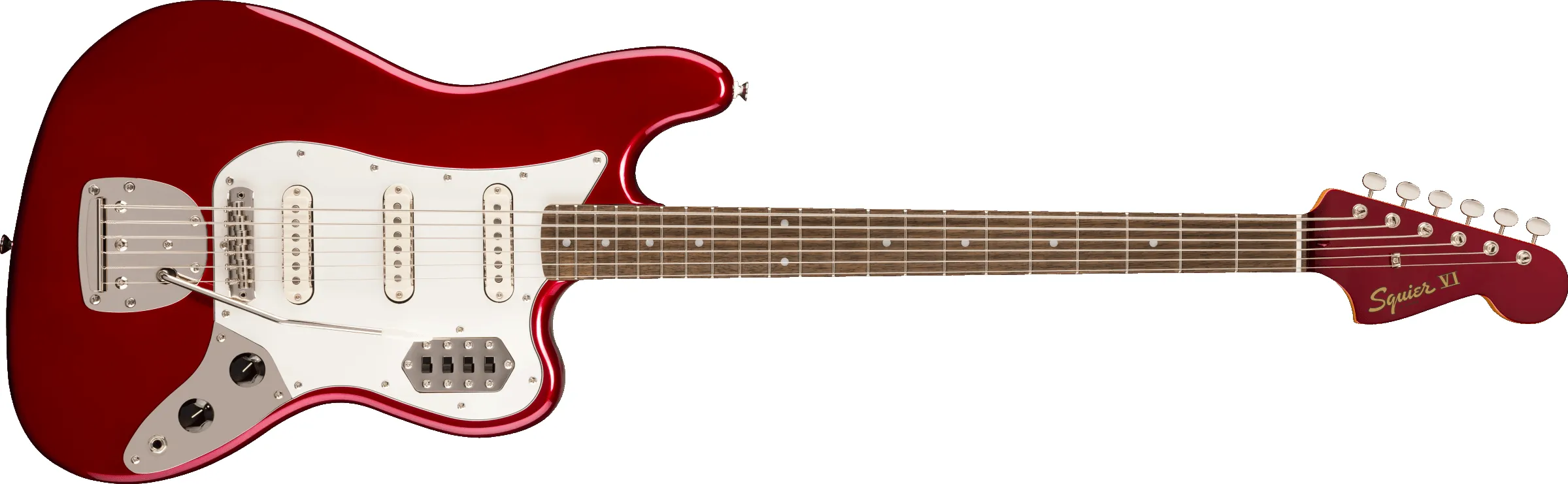 Fender Squier Classic Vibe FSR Bass VI Candy Apple Red Matching Headstock