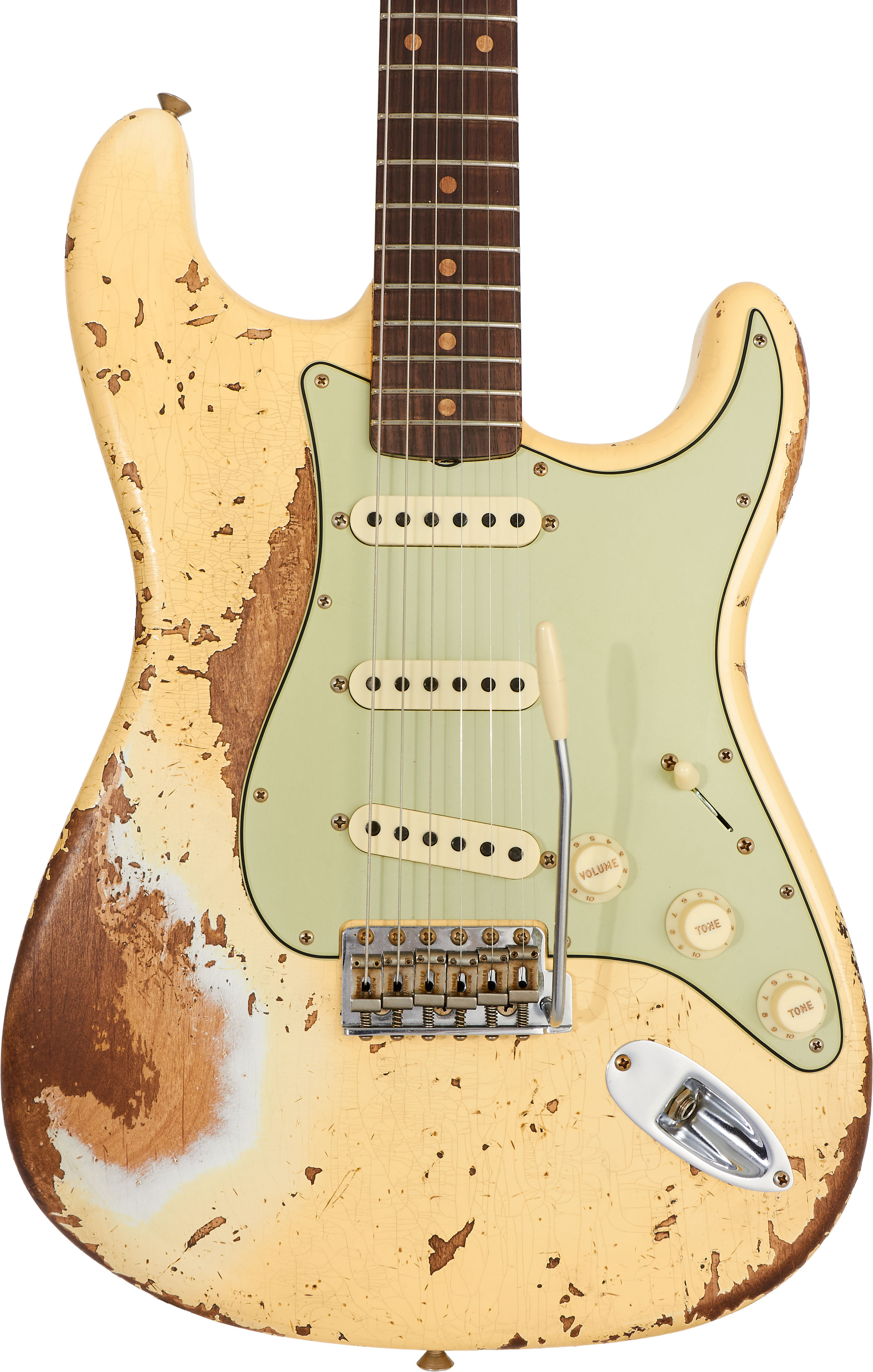 Fender Custom Shop 1960 Stratocaster DualMag Super Heavy Relic Aged Vintage White Limited Edition