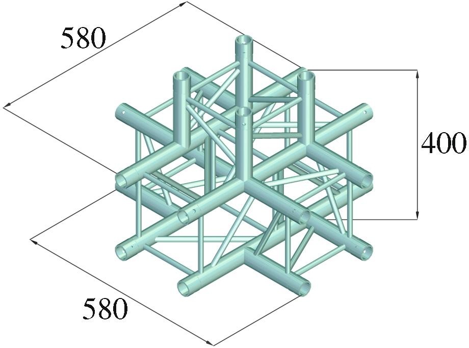 Alutruss DECOLOCK DQ4-PAT51 5-Weg Ecke – Bild 2
