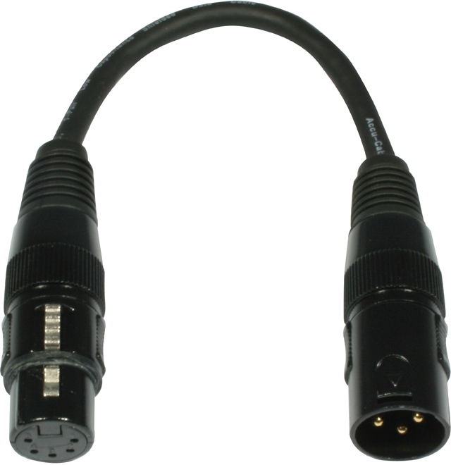 Adam Hall DMX cable adapter XLR 5 F - XLR 3 M Adam Hall DMX cable adapter XLR 5 F - XLR 3 M