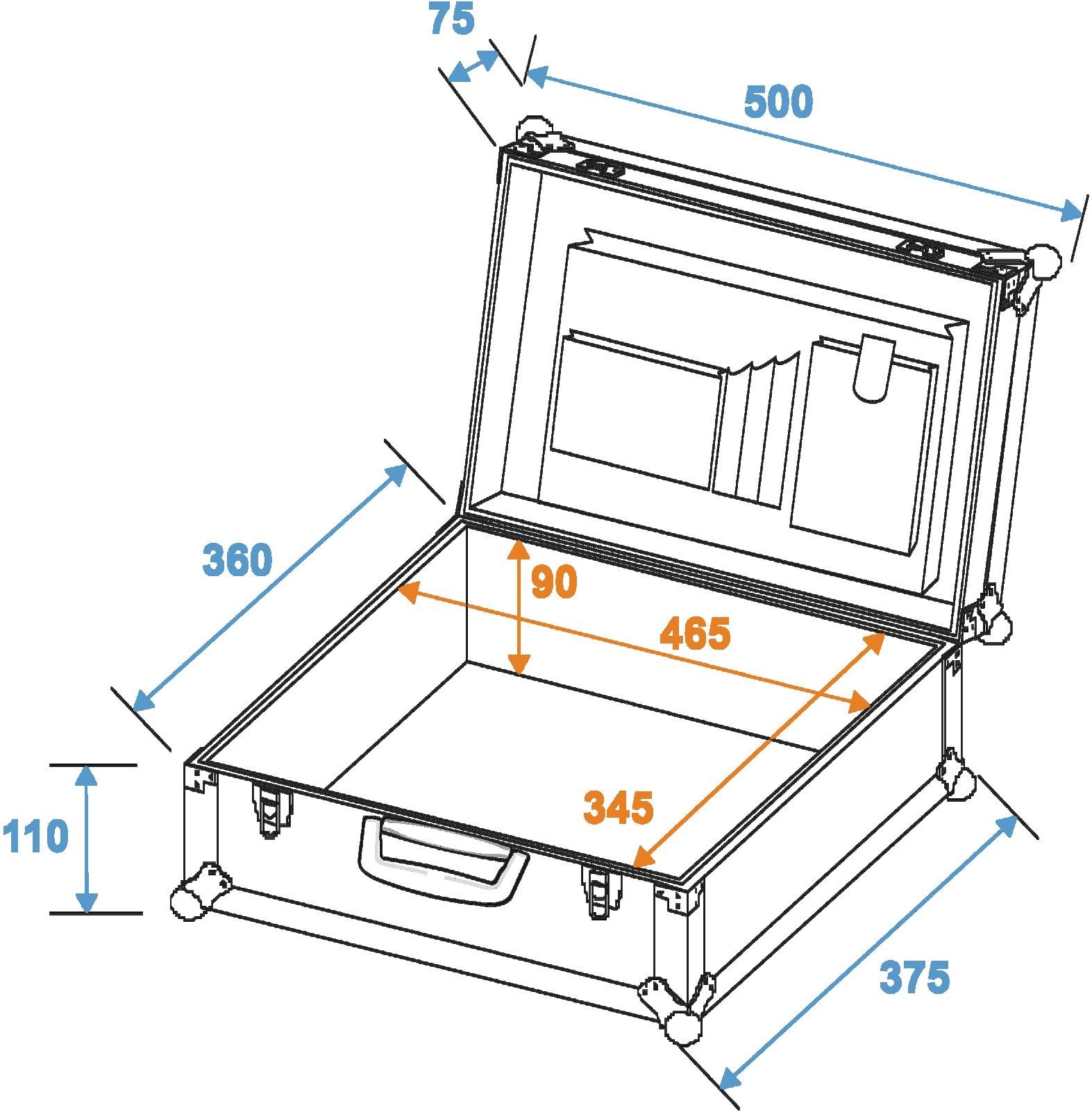 ROADINGER Universal-Koffer-Case BU-1, schwarz
