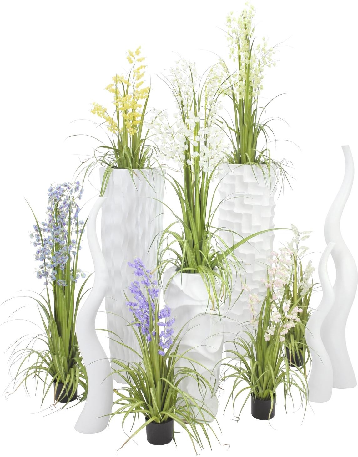 Europalms Designvase WAVE-100, weiß