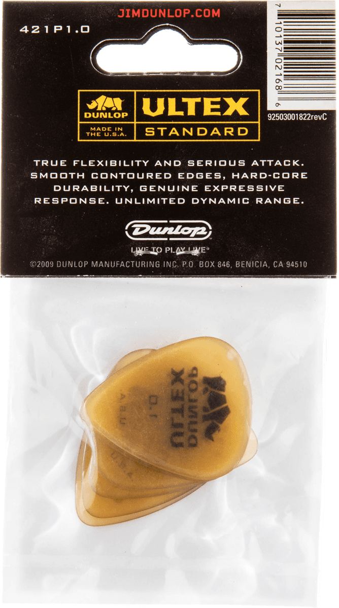 Dunlop Ultex Standard Plektren 1,00mm gelb 421P100 6er Pack – Bild 2