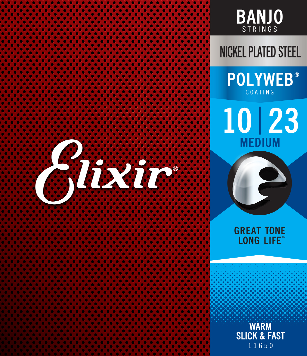 Elixir PolyWeb 11650 Light 010 Banjo Saiten