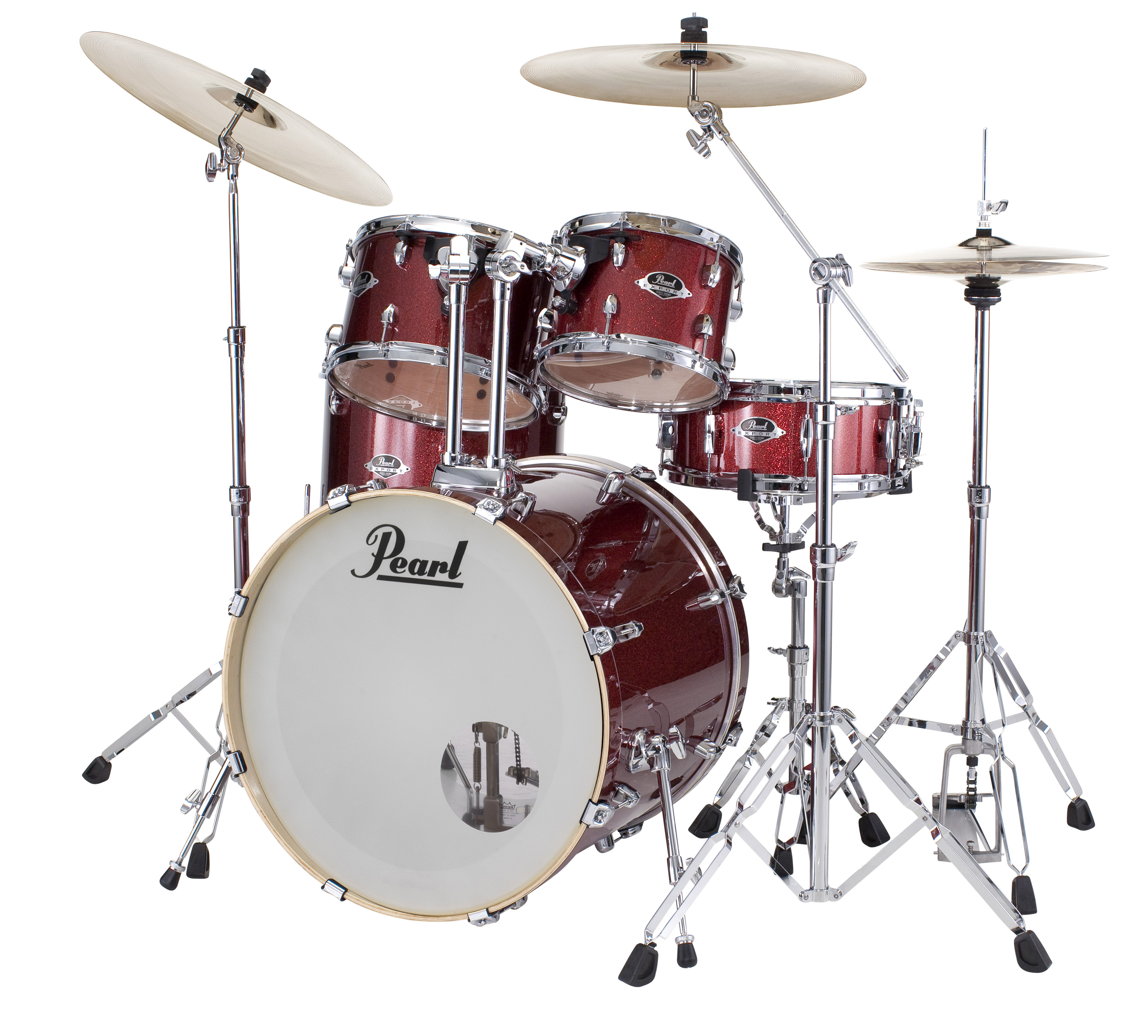 Pearl EXX725SBR/C704 Export Drum-Set Black Cherry Glitter/Sabian SBR – Bild 2