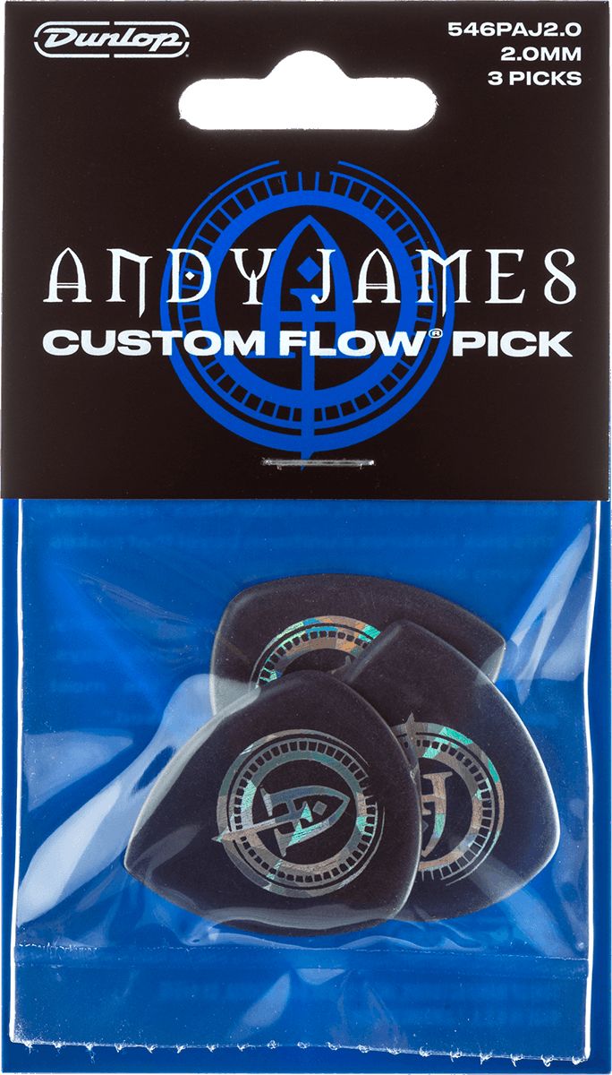 Dunlop Andy James Flow Picks 2.00mm 546PAJ200 Pack of 3