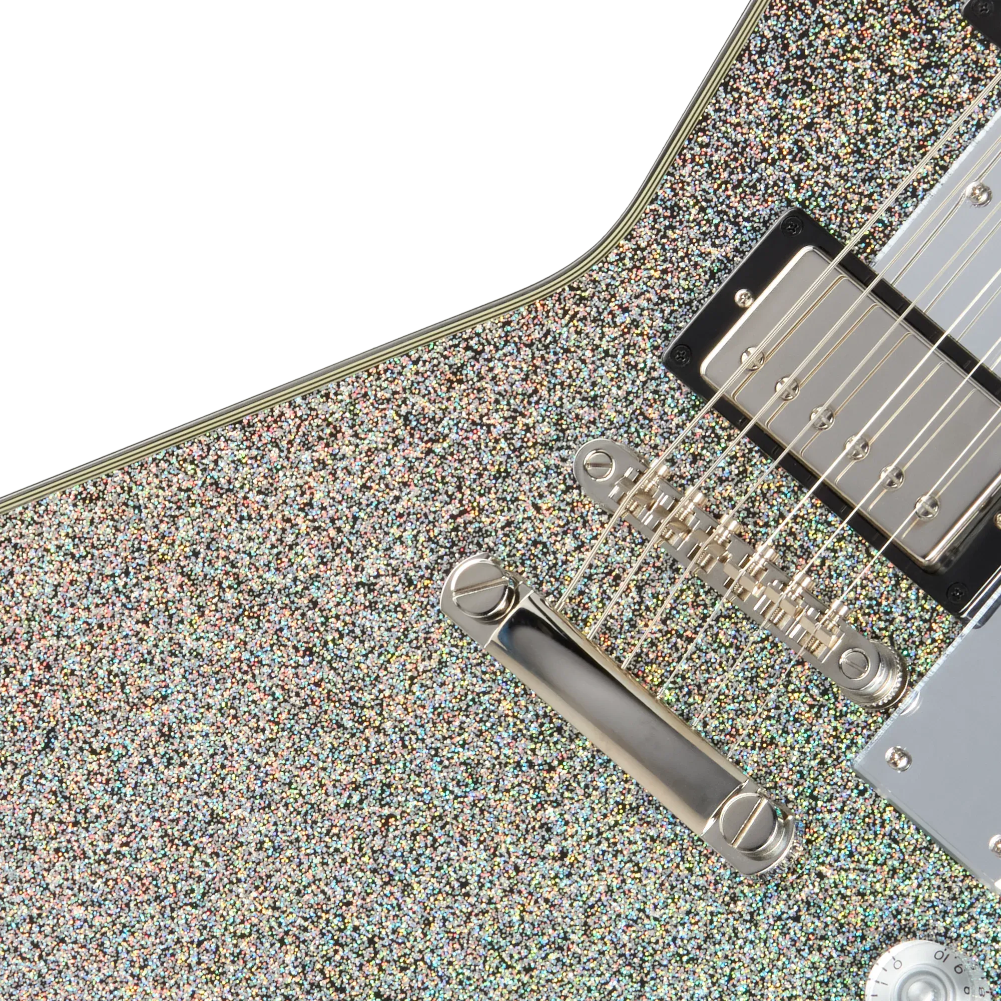 Epiphone Explorer Custom Lzzy Hale Black Diamond Holographic Sparkle – Bild 5