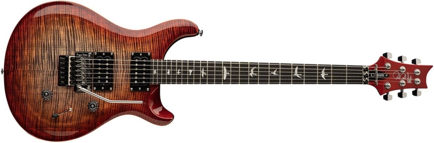 PRS SE Custom 24 Floyd Charcoal Cherry Burst